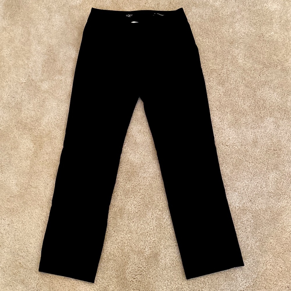 LOFT black Marisa straight pants